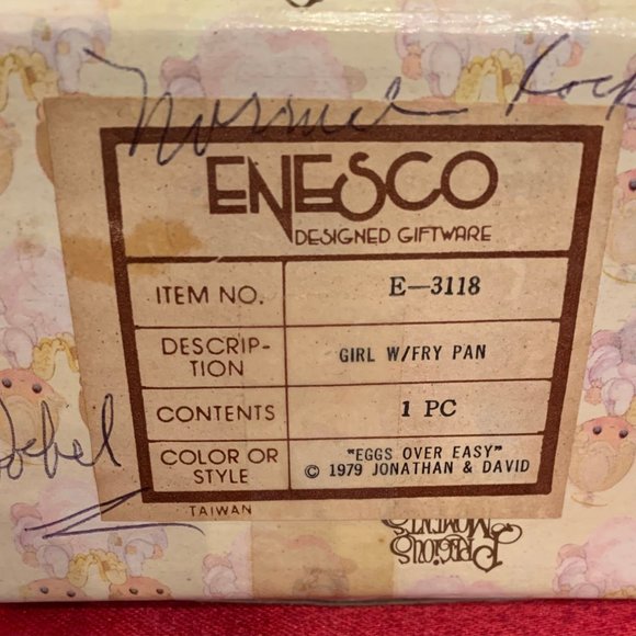 Precious Moments - Eggs Over Easy - Girl w/Fry Pan - Picture 2 of 9